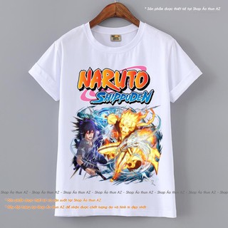 HOT- Áo thun Anime Naruto Sasuke (có size trẻ em) - Cotton Thái M2460 - áo SALE SỐC