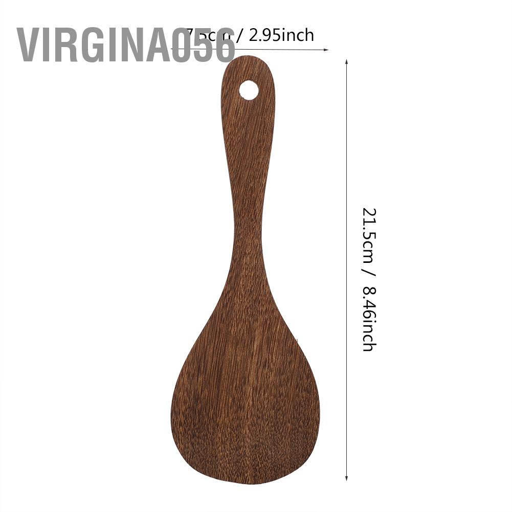 Virgina056 Kitchen Cooking Tool Shovel Wooden Spatula Fried Rice Turner Utensils
