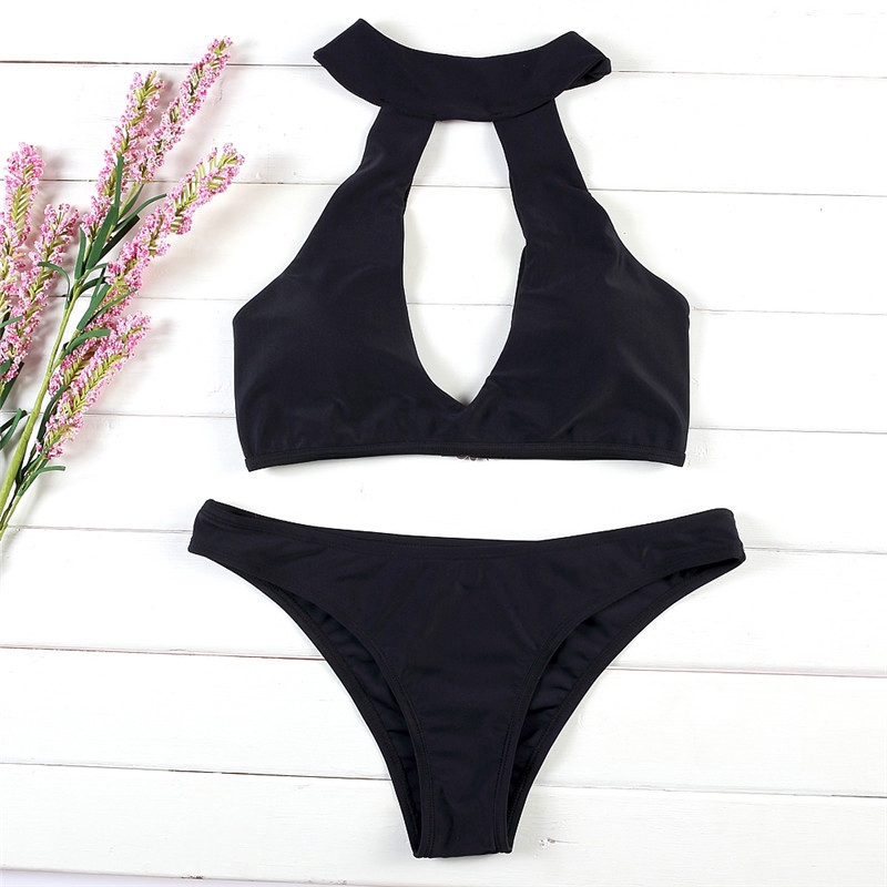 Bộ bikini màu trơn có miếng lót ngực gợi cảm cho nữ | BigBuy360 - bigbuy360.vn