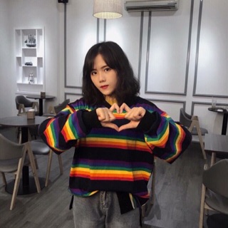 SWEATER SỌC CẦU VÒNG 🌈🌈🌈