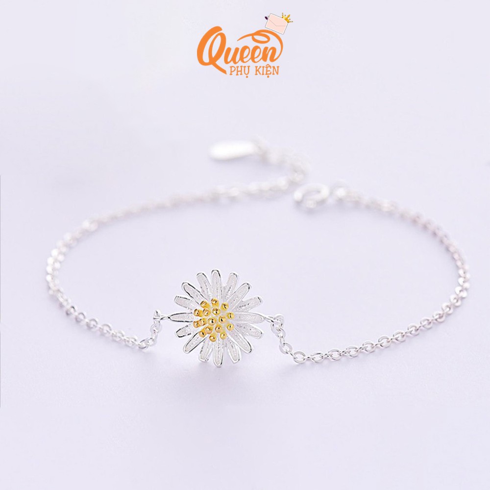 Vòng Tay - Chân Hoa Cúc Bạc Thái Dây Xích Long Lanh Sang Chảnh