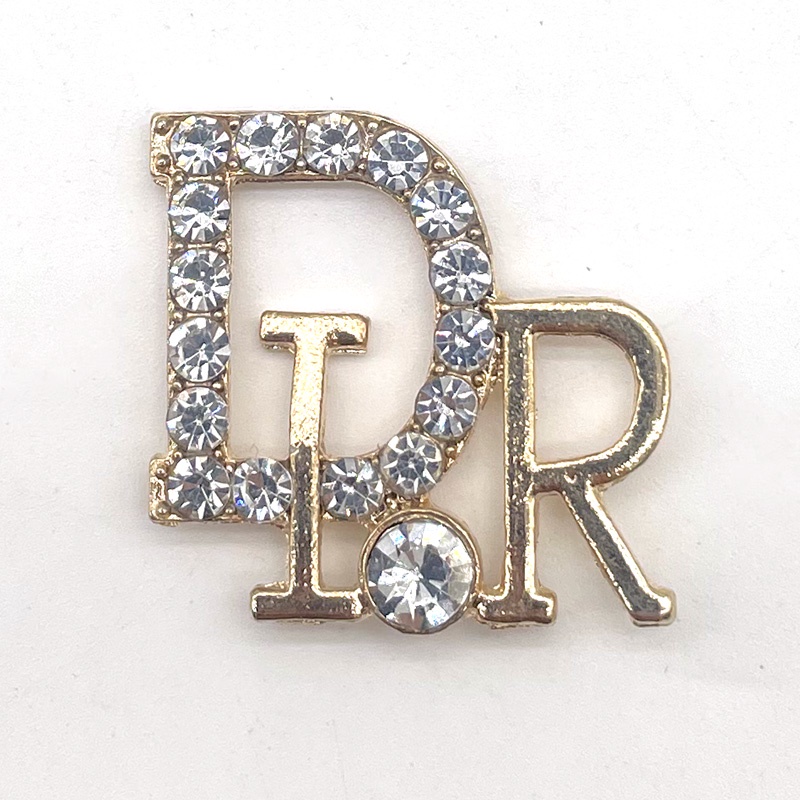 Kim loại kim cương 1pcs Thời trang Thương hiệu Logo shoe charms Jibbitz diy decorate Dép xăng đan accessories Crocs Quà tặng khóa giày nữ