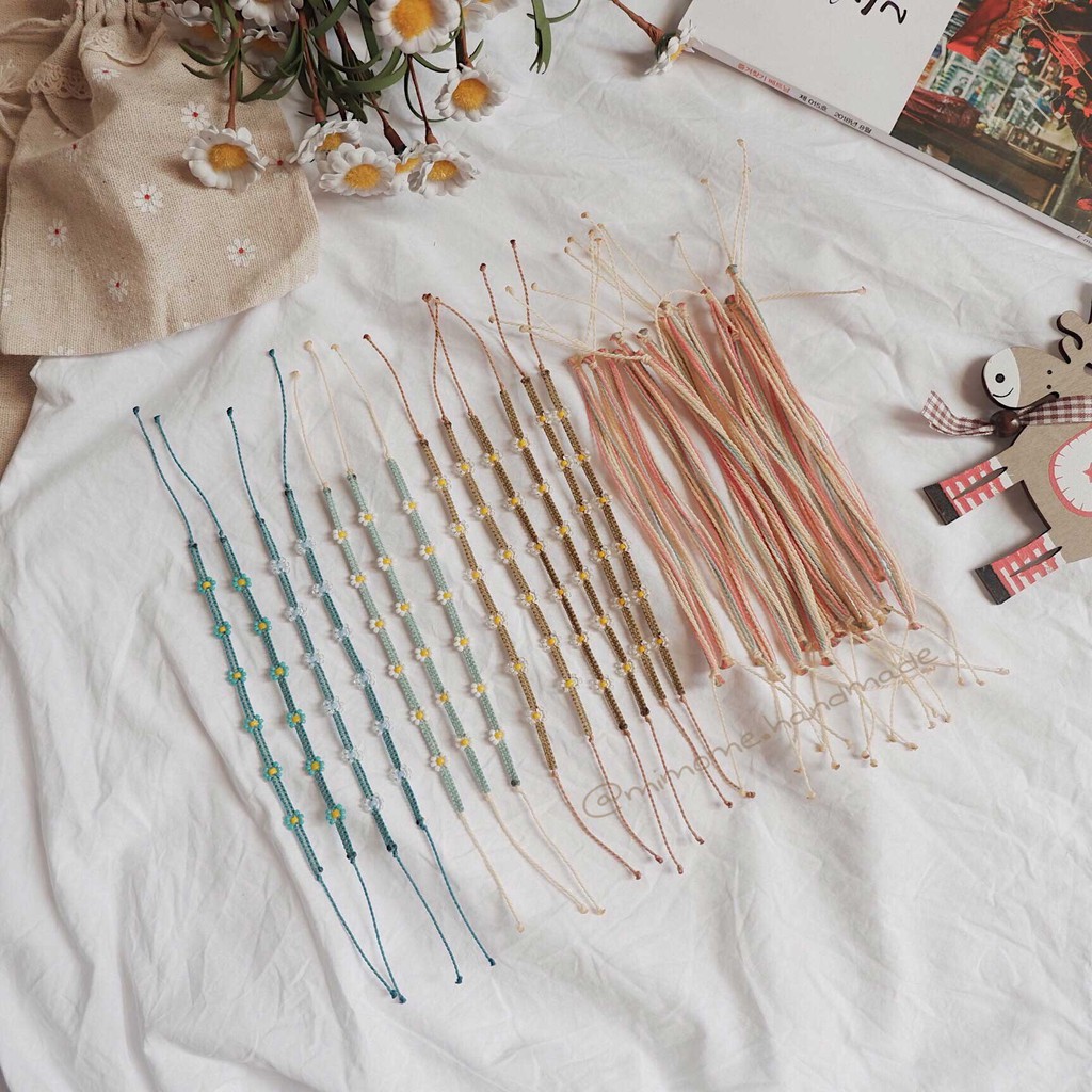 Vòng daisy miyuki xanh mint