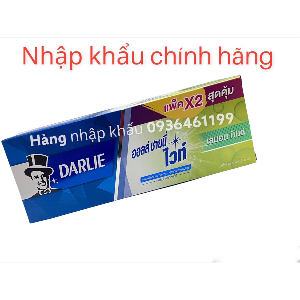 Kem Đánh Răng Darlie Ông Tây Đen Chanh 140ml x 2 tuýp Thái lan
