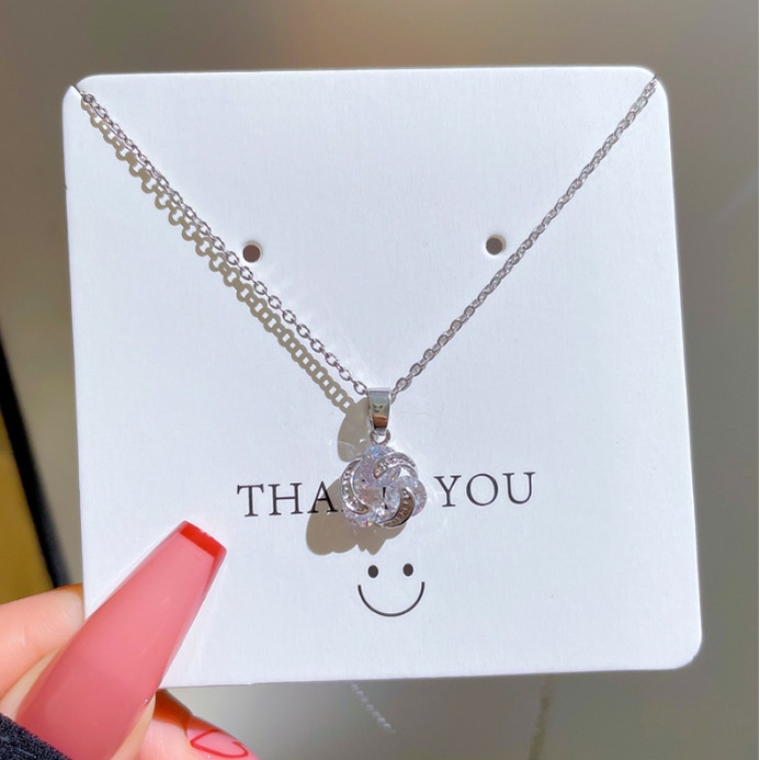 Dây Chuyền Titan 3 Viên Đá Nhân Tạo Nhỏ Xinh TT 4191