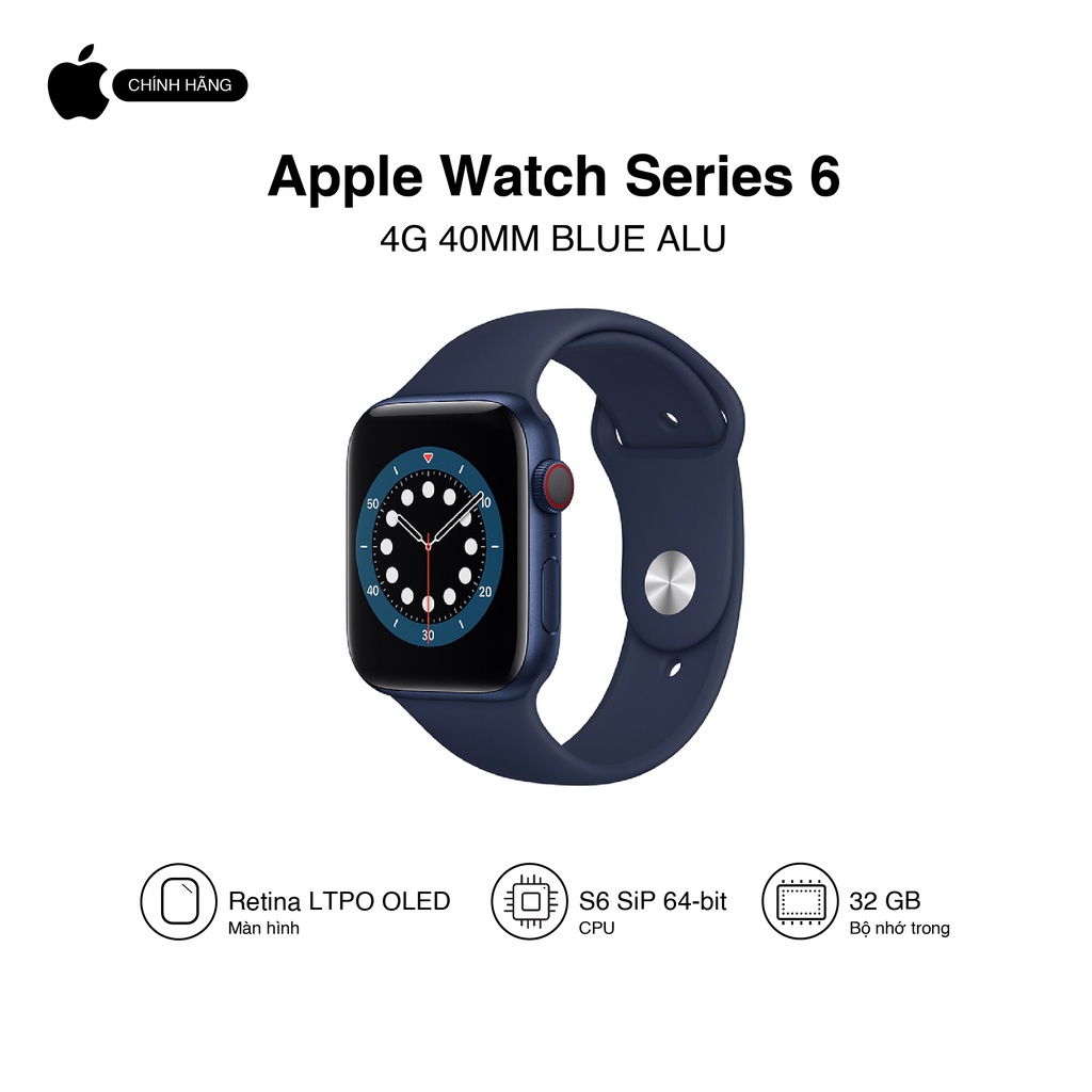 Apple Watch Series 6 (4G) 40mm - Hàng chính hãng VN/A
