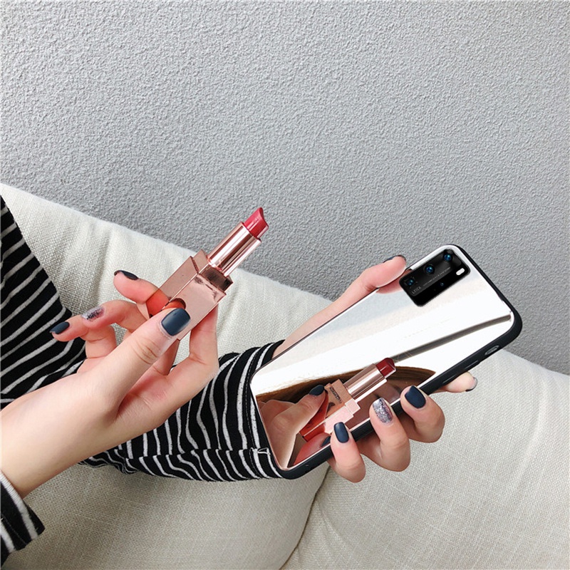 Ốp Điện Thoại Mềm Tráng Gương Trang Điểm Cho Xiaomi Redmi Note 11 11s 10 10s 9s Redmi 9A 9C 10 8 Pro Mi Poco X3 X3NFC X3Pro M3 F3