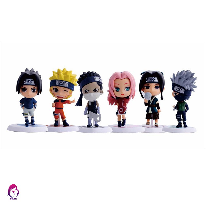 Set 6 Mô Hình Nhân Vật Trong Naruto Trang Trí