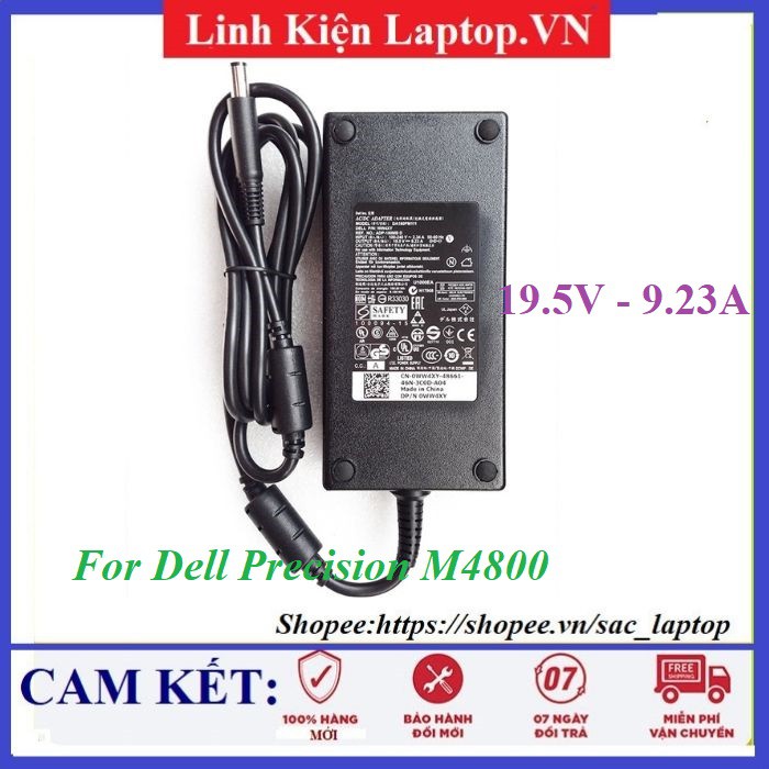 ⚡️Sạc laptop Dell Precision M4800 19.5V - 9.23A Hàng Zin Cao Cấp | Adapter Dell 180w