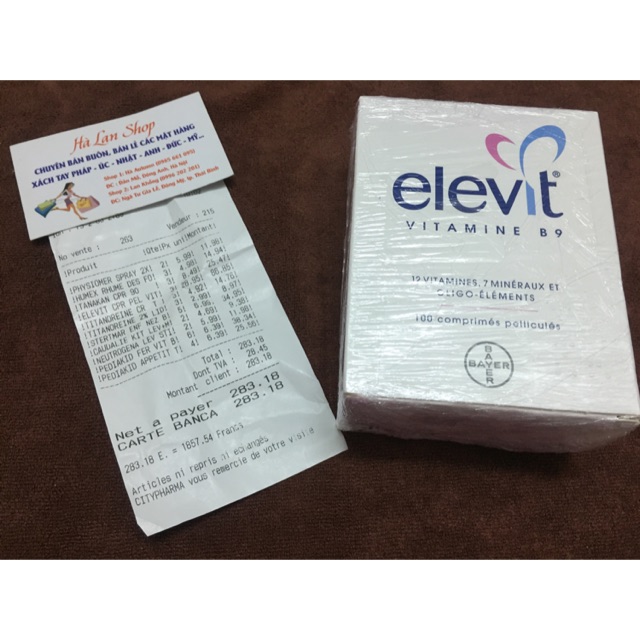 Viên bổ tổng hợp elevit pháp dành cho bà bầu