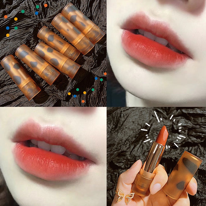 Son Môi Vibely Màu Hổ Phách Chất Nhung Mềm Mại Chống Thấm Nước Lâu Trôi