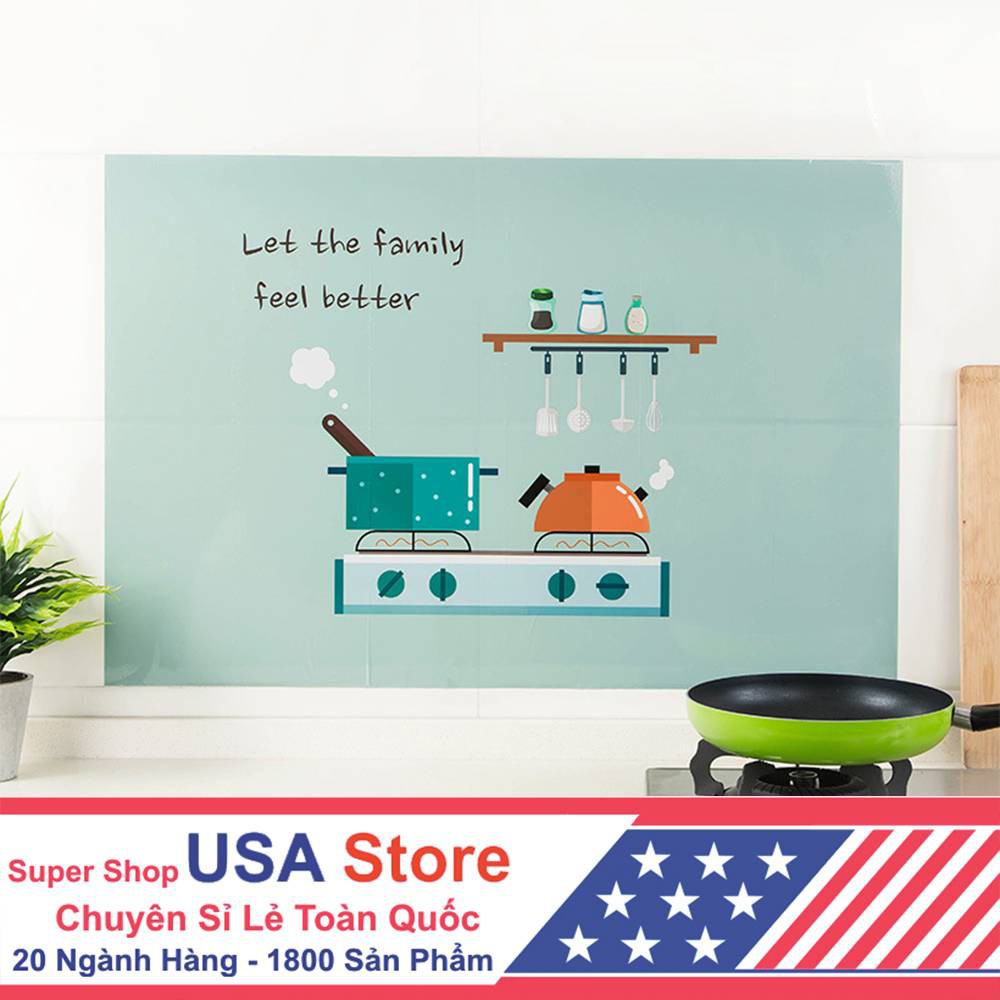 Miếng Dán Cách Nhiệt Trang Trí Nhà Bếp DECOR CHIBI, Không Thấm Nước Dầu Mỡ, Decal Dán Tường 60X90Cm | BigBuy360 - bigbuy360.vn