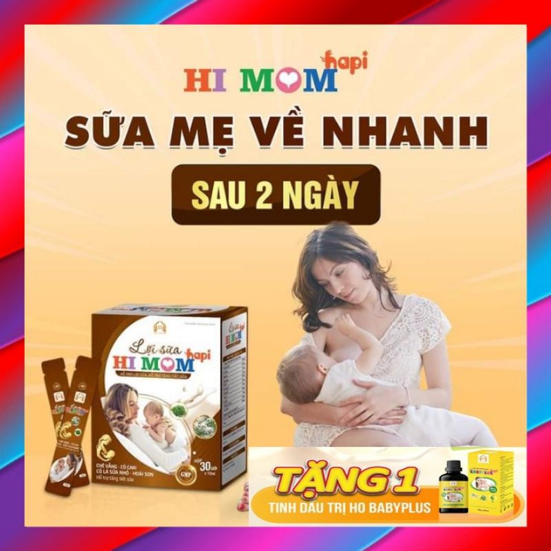 Lợi Sữa HI MOM HaPi - Hỗ Trợ tăng Tiết Sữa - Giảm Nguy Cơ Tắc Tuyến Sữa - Sữa Thơm Đặc Mát Hơn