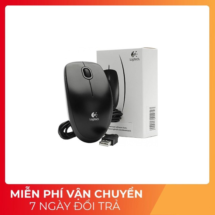 Chuột Có Dây Logitech B100 - Hàng Chính Hãng