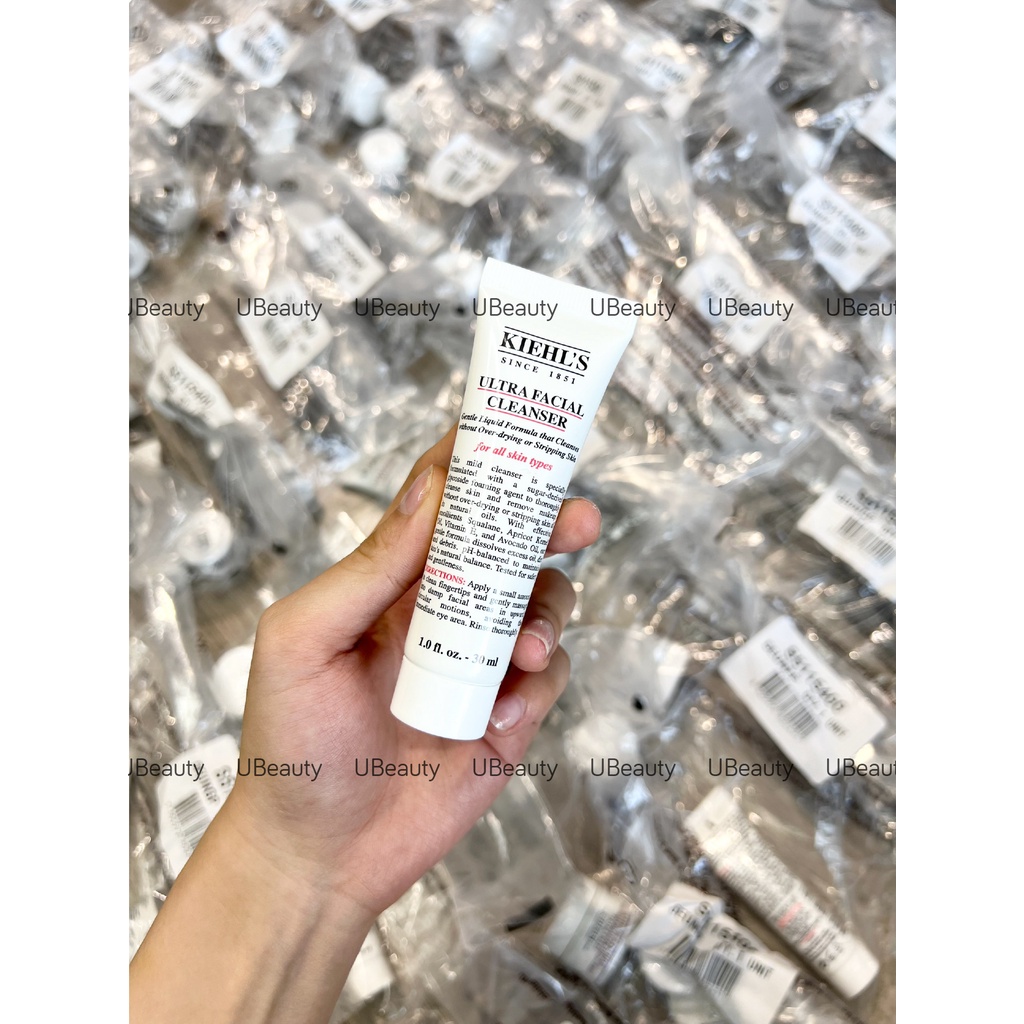 Set 3 Món KIEHL'S Ultra Facial - Kem Dưỡng Ẩm 7ml, Mặt Nạ Ngủ 14ml, Sữa Rửa Mặt 30ml