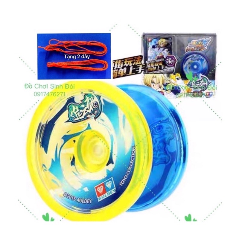 Đồ chơi yoyo xanh vàng - tặng 2 dây