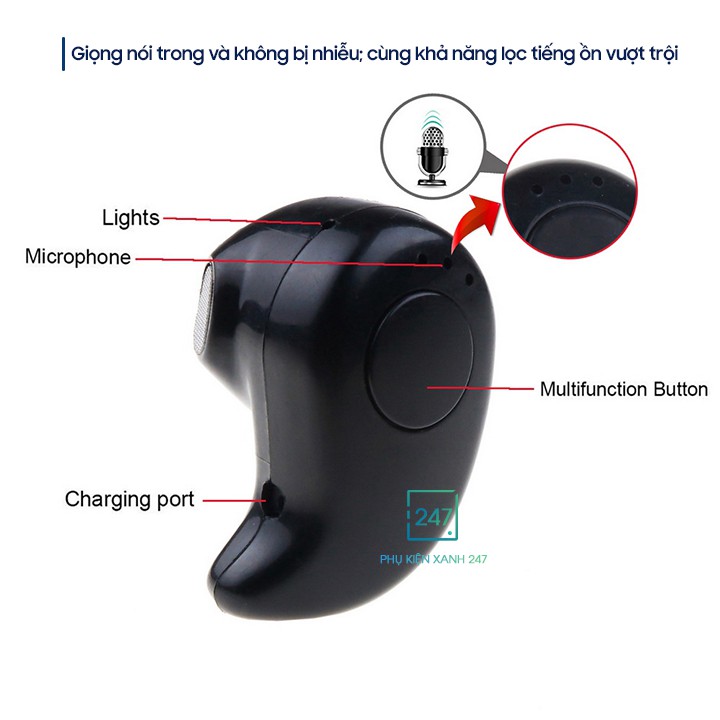 Tai Nghe Bluetooth Không Dây Hạt Đậu S530 ⚡️𝐌𝐈𝐄̂̃𝐍 𝐏𝐇𝐈́ 𝐒𝐇𝐈𝐏⚡️Sành Điệu Pin Trâu - 050