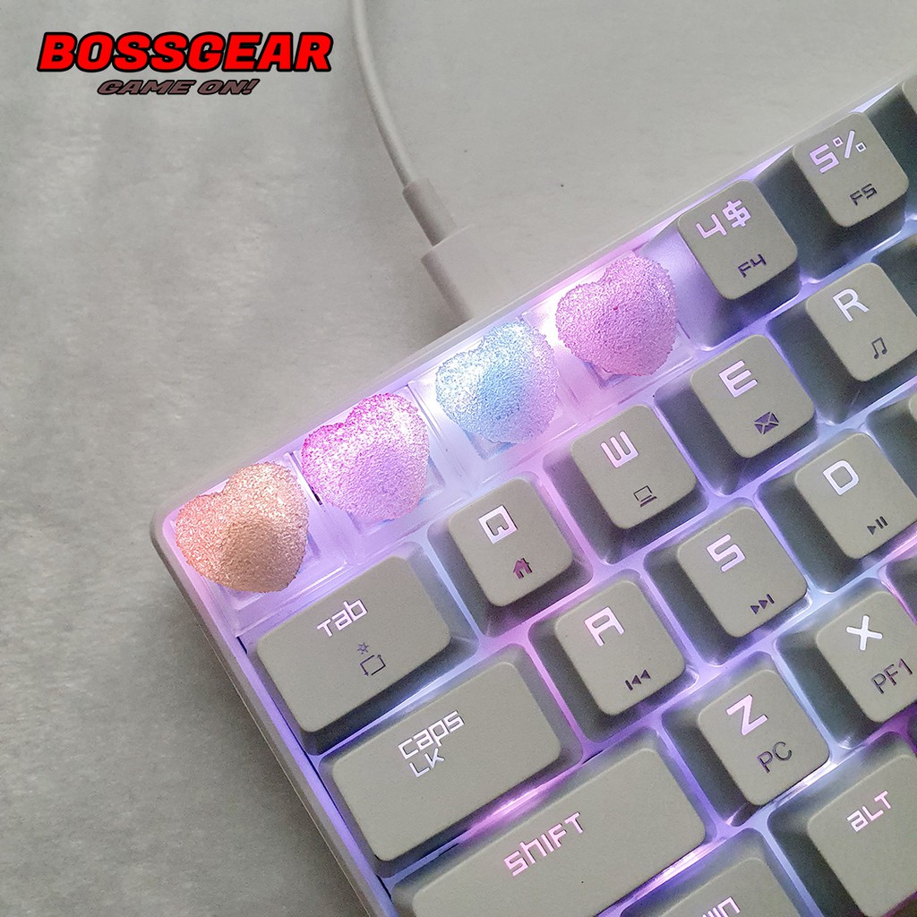 Keycap Lẻ hình kẹo dẻo trái tim cực đẹp và dễ thươngHeart candy ( keycap resin độc lạ )( Keycap Artisan )