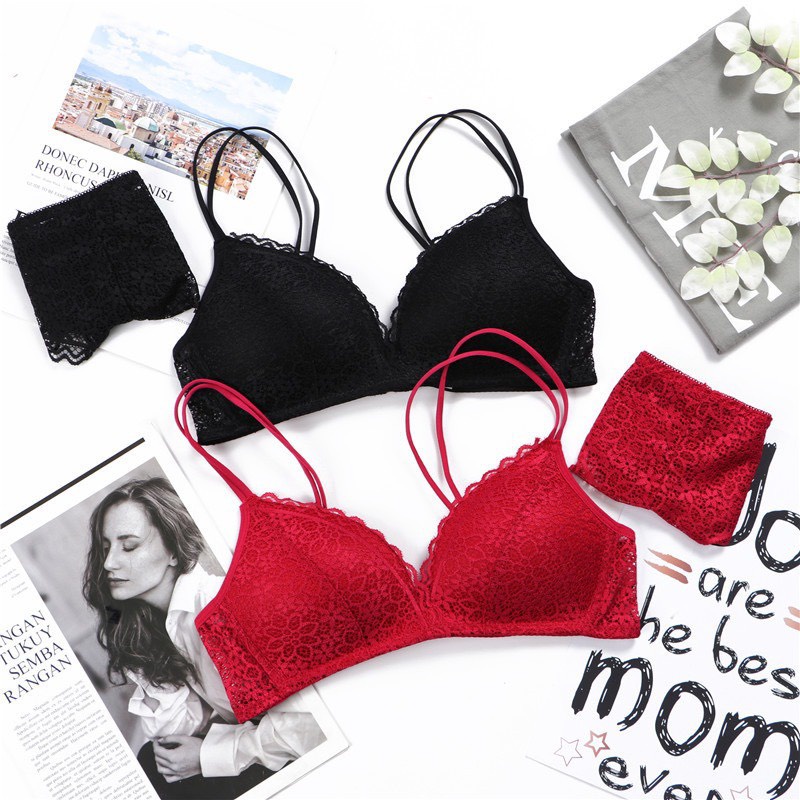 Áo lót đúc phối ren quyến rũ, áo ngực nữ không gọng đệm mỏng mềm mại Sexy AL08