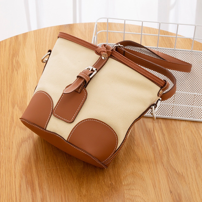 Túi Đeo Chéo Màu Sắc Tương Phản Phong Cách retro Thời Trang Cho Nữ