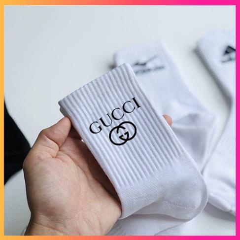 Tất vớ dệt kim cổ cao nhãn hiệu LV, Chanel, Versace, Zara, Gucci,Balenciaga, Supreme, Drew, Champion, MLB, Dior.