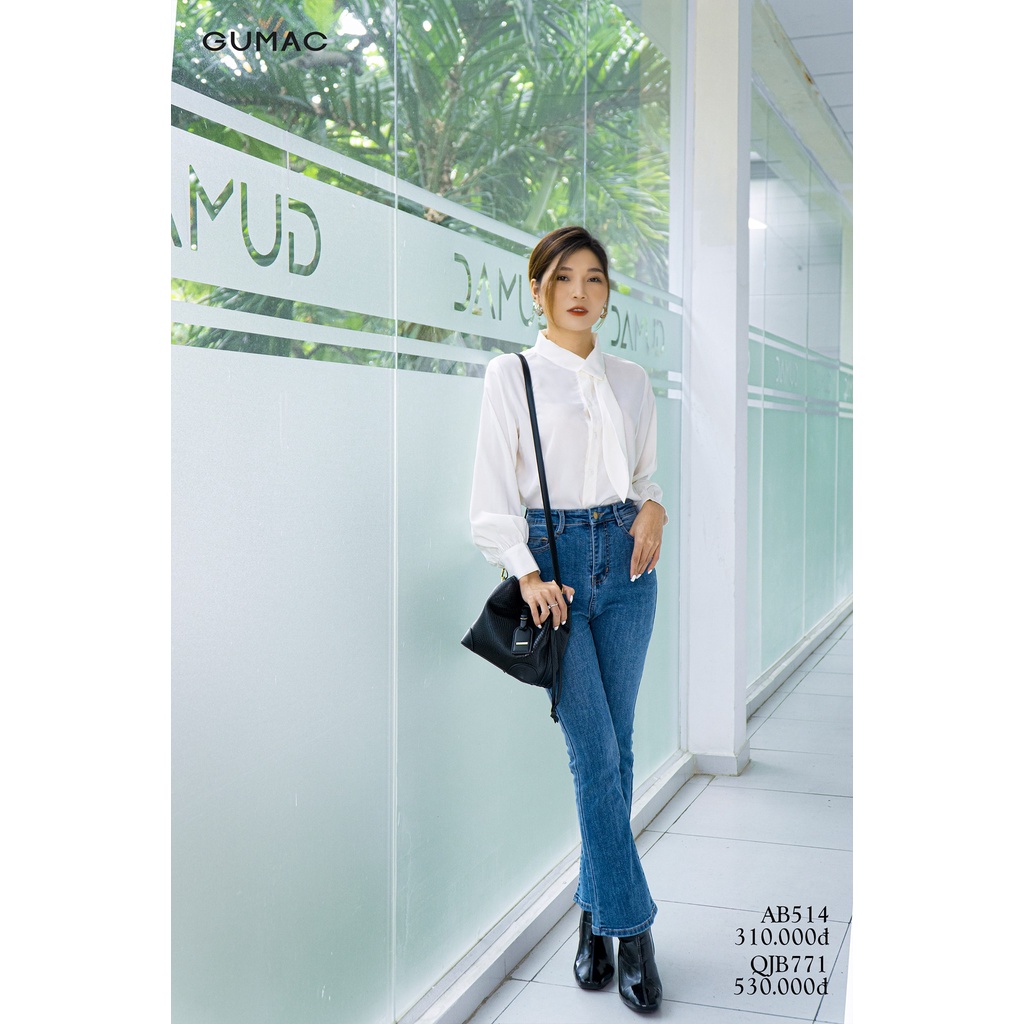[Mã WABRGB11 giảm 10% đơn từ 250k] Quần jeans nữ ống loe GUMAC QJB771 form skiny trẻ trung | BigBuy360 - bigbuy360.vn