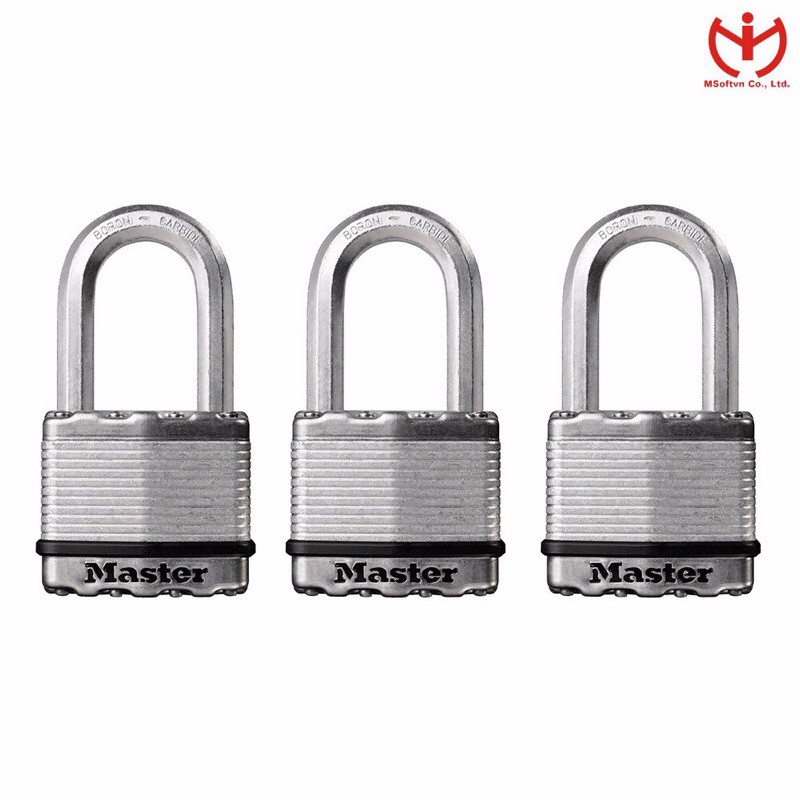 [Hỏa tốc HCM] Bộ 3 ổ khóa Master Lock M5 EURTRILF càng dài dùng chung chìa - MSOFT