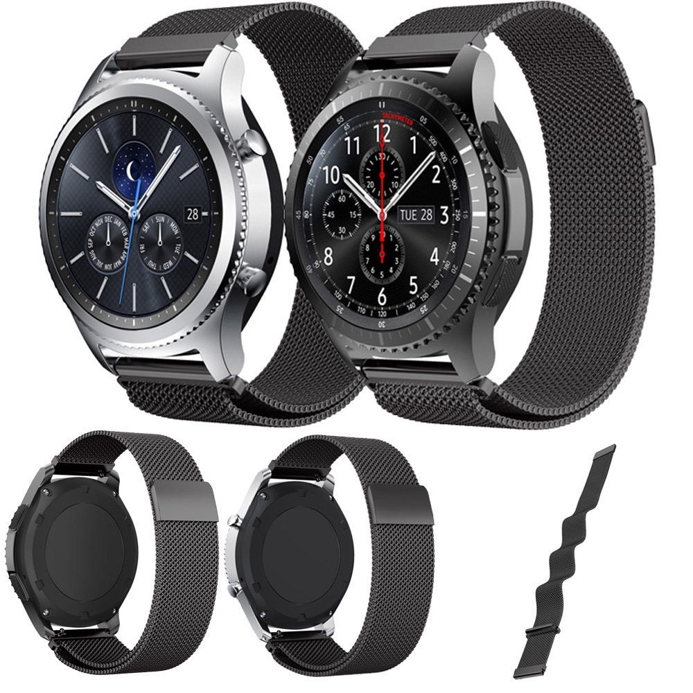 Quai thép đeo đồng hồ từ tính thay thế cho đồng hồ Samsung Gear S3