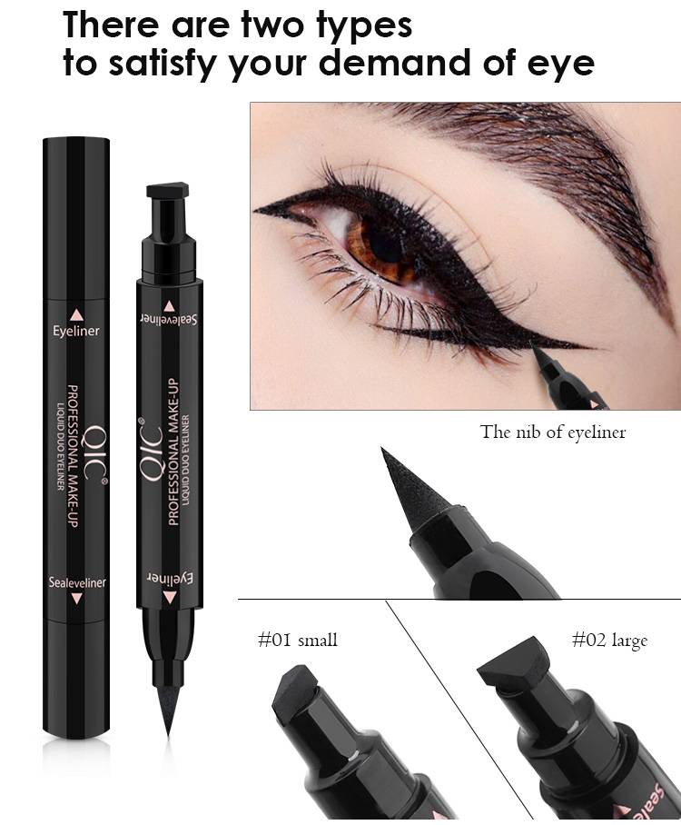 [Ready Stock] 1pc 2in1 Black Easy Eyeliner Wing Seal Stamp Pencil Quick Dry Waterproof Makeup (ifan) | BigBuy360 - bigbuy360.vn