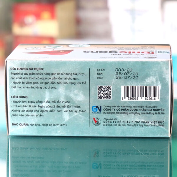 Tonicgans – Hỗ trợ giải độc gan (Hộp 50 viên)