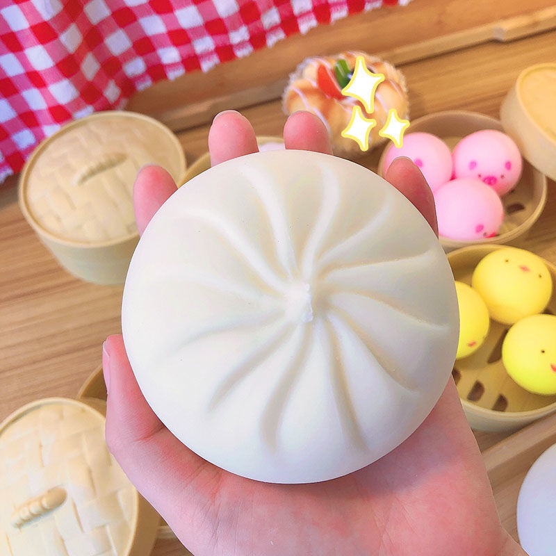Set đồ chơi hình bánh bao và xửng hấp mềm dẻo giúp giải tỏa căng thẳng (Có bán lẻ)