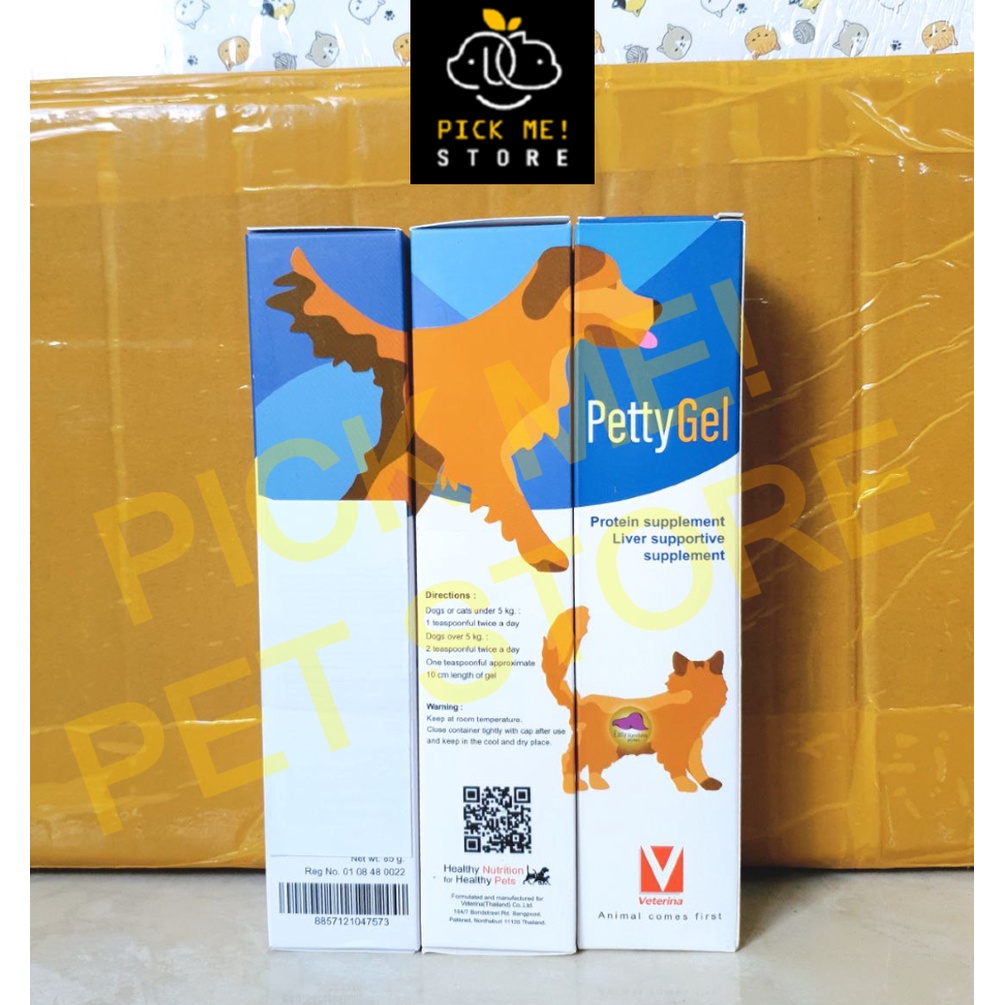 [ CHÍNH HÃNG ] PETTY GEL 85g - Hỗ Trợ Gan, Tăng Đề Kháng, Bổ Sung Dinh Dưỡng cho CHÓ MÈO