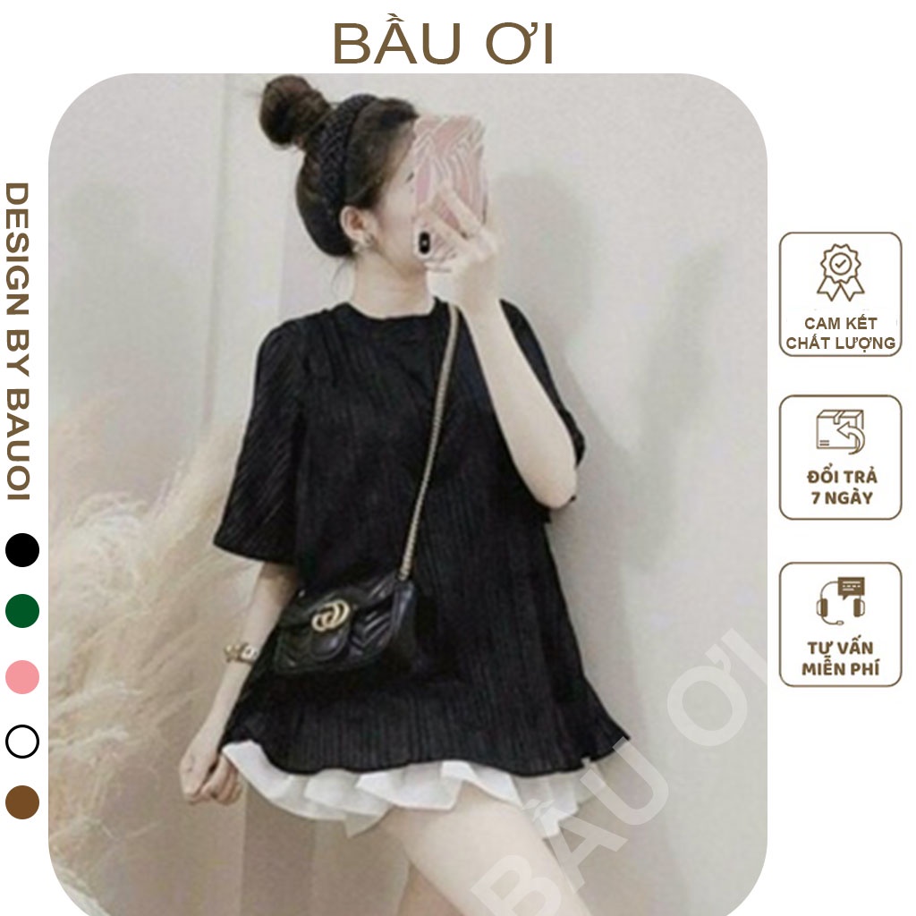 [MẪU MỚI A05] ÁO BẦU DẬP LY FROM RỘNG TAY CÁNH TIÊN - ÁO BẦU CÔNG SỞ HÀNG THIẾT KẾ CHẤT LIỆU VOAN CAO CẤP