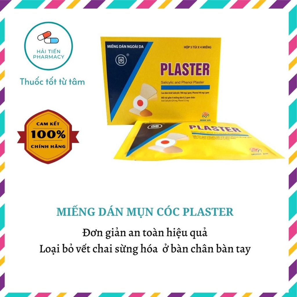 Miếng dán  mụn cóc mụn cơm Plaster Minh An hiệu quả đơn giản dễ sử dụng