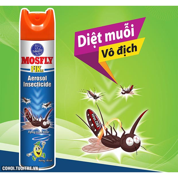 Bình xịt côn trùng Mosfly 600ml tiêu diệt kiến gian muối ngay
