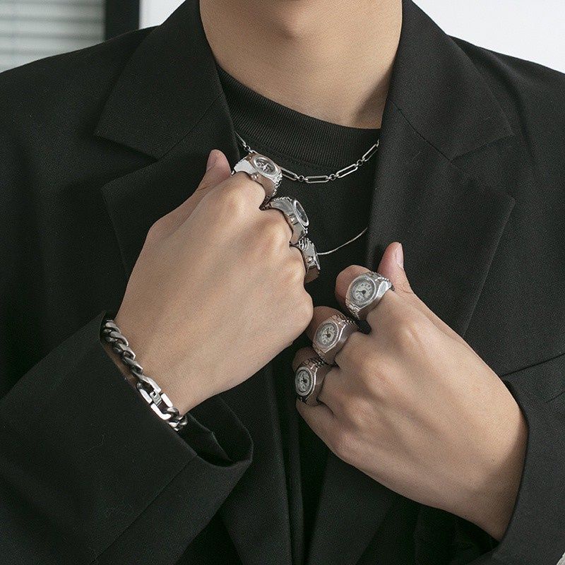Nhẫn đồng hồ phong cách retro Hàn Quốc cho nam nữ