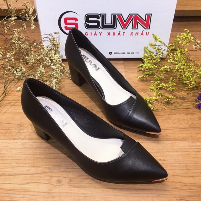 [Mã SKAMLTSM9 giảm 10% đơn 99K] [SIÊU RẺ] Giày cao gót trụ 5cm mũi đồng SUVN