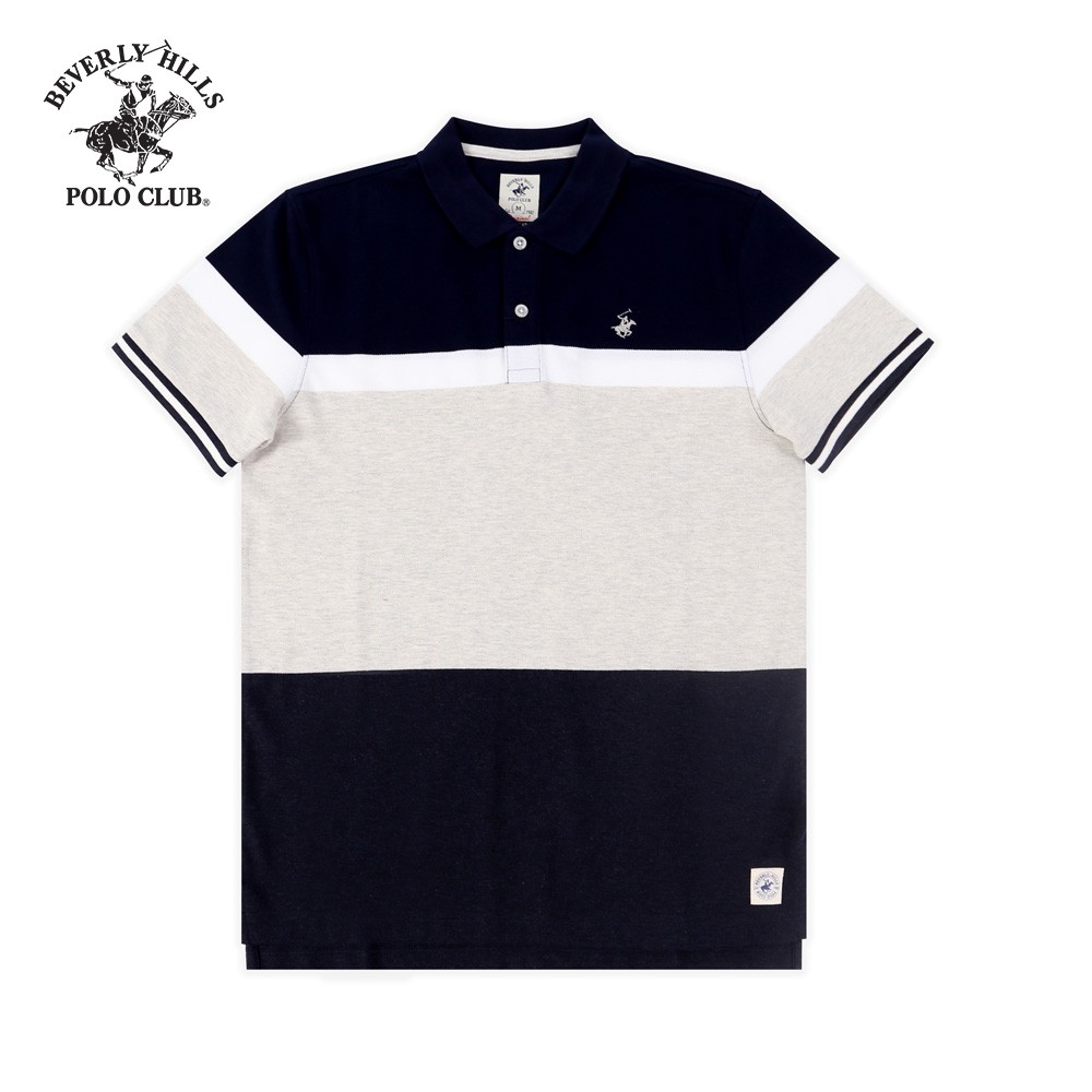 Áo polo ngắn tay Nam Beverly Hills Polo Club Regularfit 100% cotton Xám PMRSS20TL067