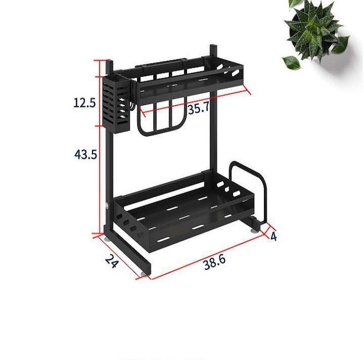 (SALE SẬP SÀN) Kệ đựng gia vị  2 - 3 tầng cao cấp đủ giỏ đựng đũa thìa