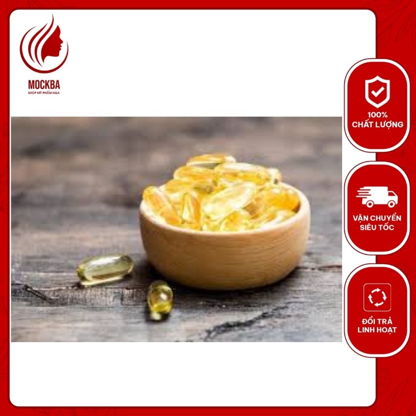 Viên dầu cá tuyết Kusalochka vị trái cây cho trẻ em, của Nga, hộp 90 viên