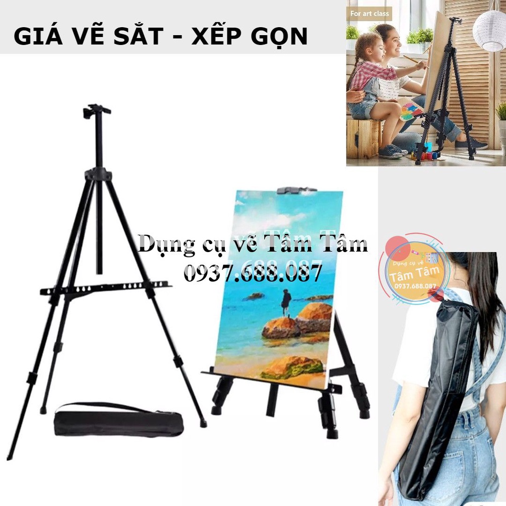 -Giá vẽ xếp gọn, giá vẽ sắt xếp gọn-