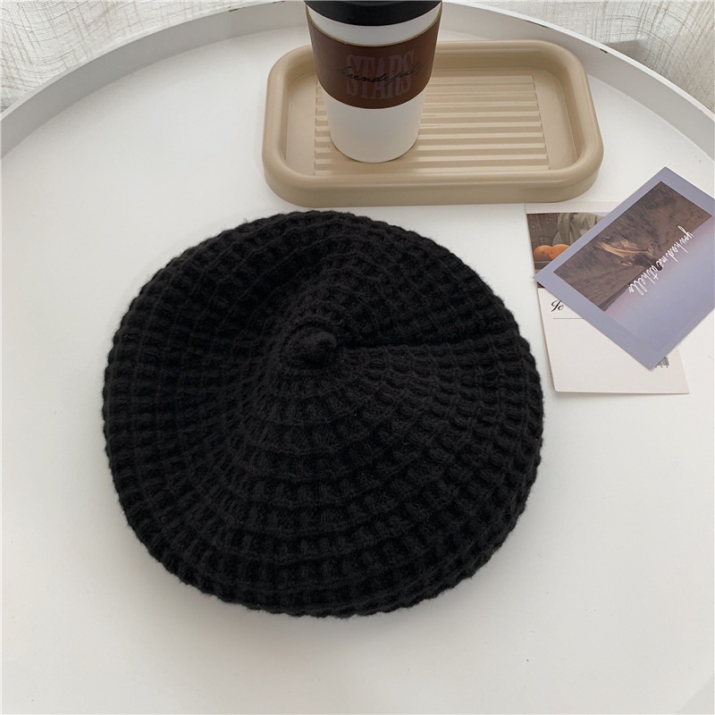 Mũ beret len màu sắc ngọt ngào phong cách retro dành cho nữ