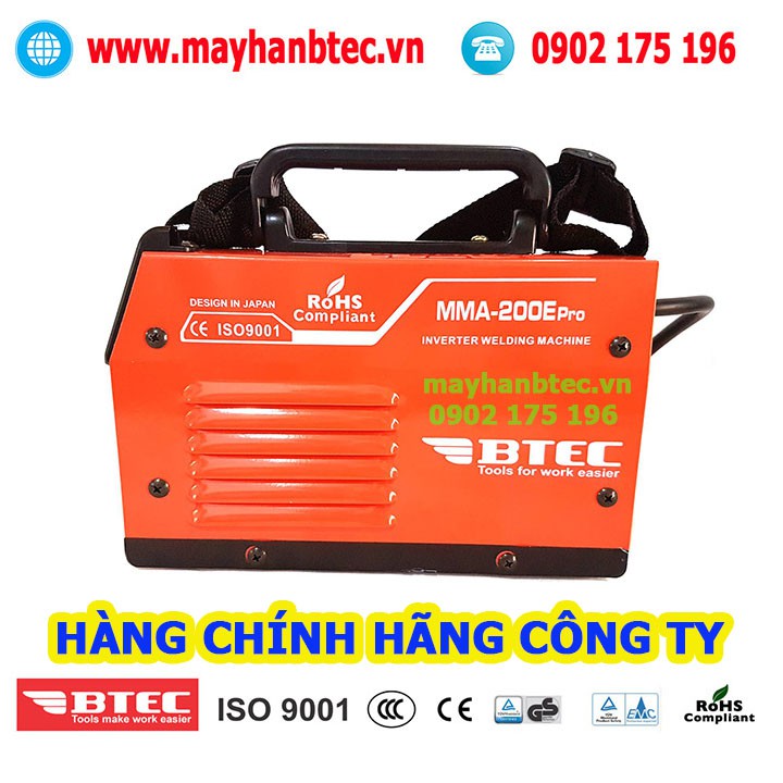 MÁY HÀN MINI ĐIỆN TỬ INVERTER BTEC MÃ MMA-200E Pro