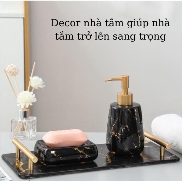 Bình Đựng Dầu Gội Sữa Tắm Chất Liệu Sứ Cao Cấp, Bình Sứ Đựng Nước Rửa Tay Loại 350ml