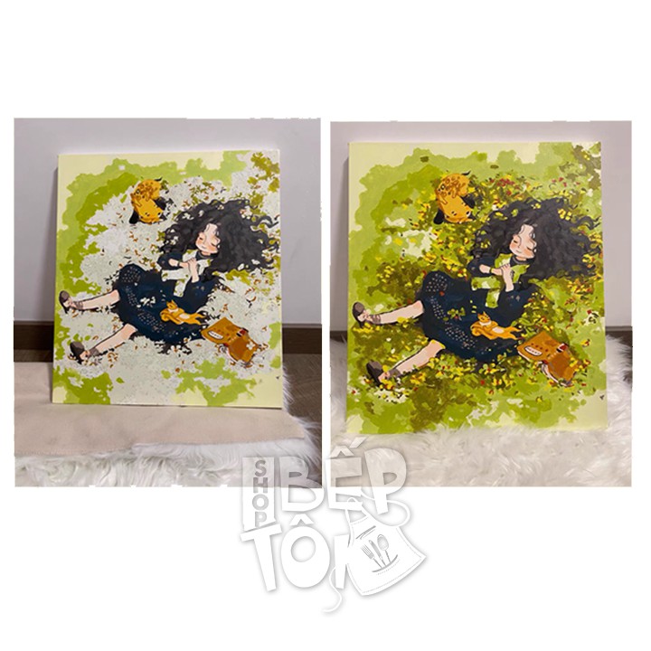 [CÓ KHUNG SẴN DÀY 2.5cm] Tranh tô màu theo số CHUẨN MÀU Tổng hợp các mẫu hot trend 2021 (căng khung sẵn)