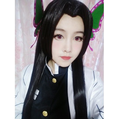 [order/ko có sẵn] Wig/tóc giả dài màu nâu đen wig cosplay Kocho Kanae KnY Kimetsu no yaiba demon slayer