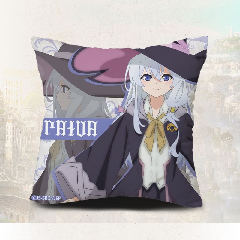 Gối IN HÌNH Majo no tabitabi Hành trình Elaina anime chibi gồm cả vỏ và ruột tiện lợi chất đẹp