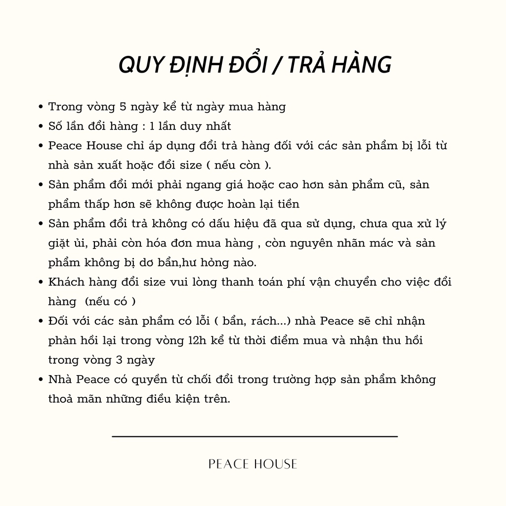 Áo SM đắp tà buộc dây , Peace House Clothing
