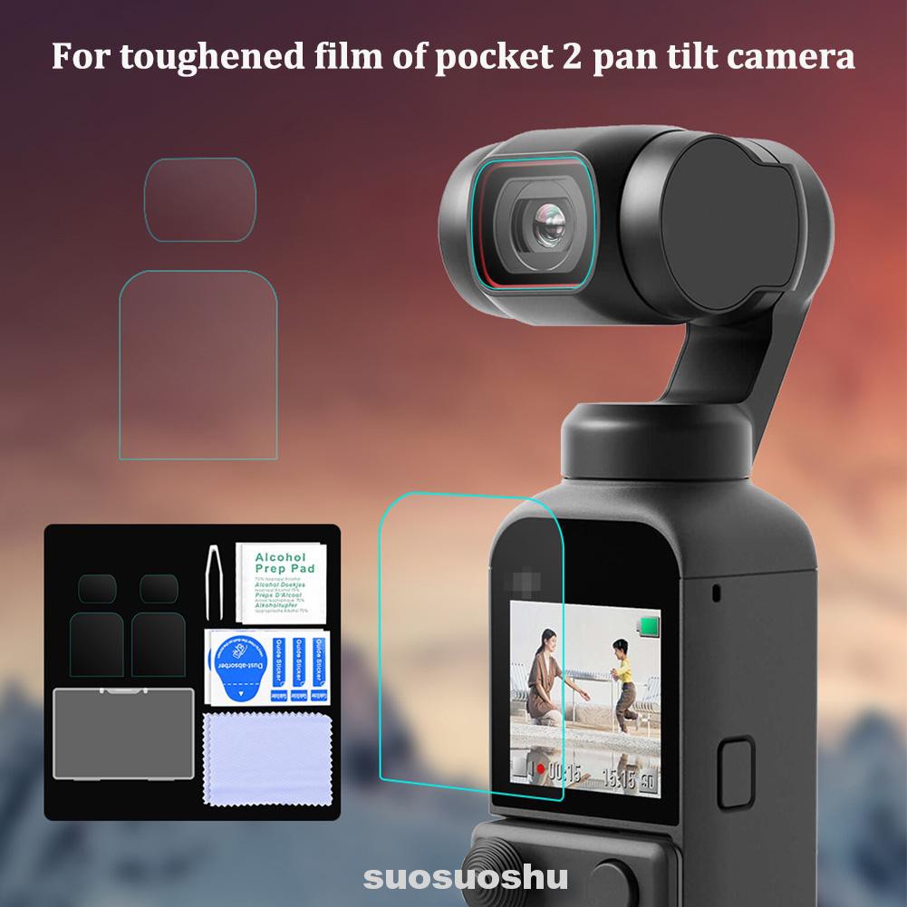 Gimbal Camera Lens Protective Film Kit Dustproof Transparent Easy Install High Hardness Anti Cracking For Osmo Pocket 2
