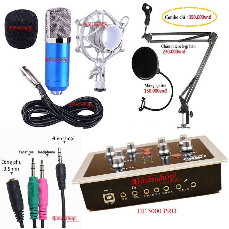 COMBO BM800 VỚI HF 5000 PRO FULL